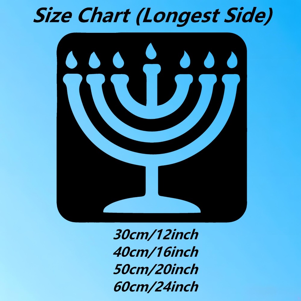 Home Decor - CIFBUY Vintage Menorah Metalowa Dekoracja Ścienna