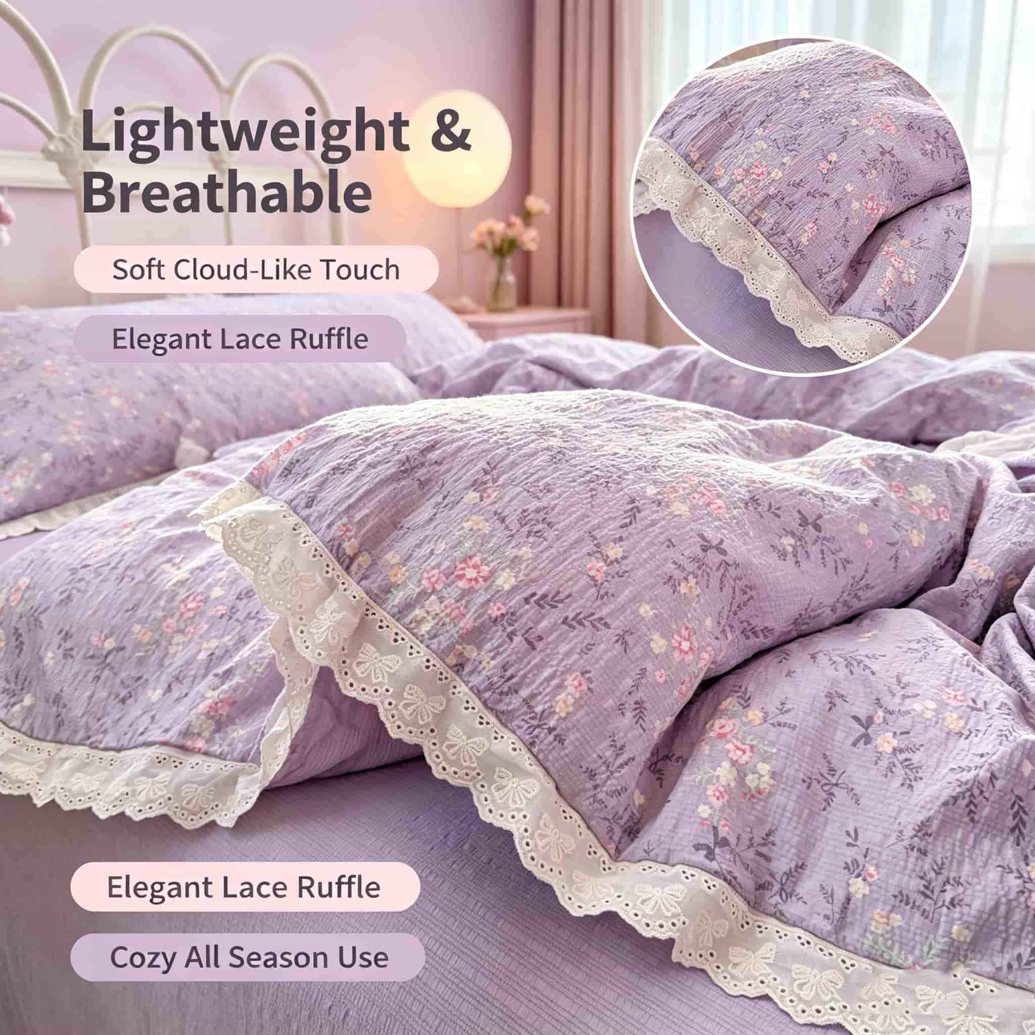 Estetyczny zestaw pościeli w s – Aesthetic Floral Duvet Cover recenzja i cena