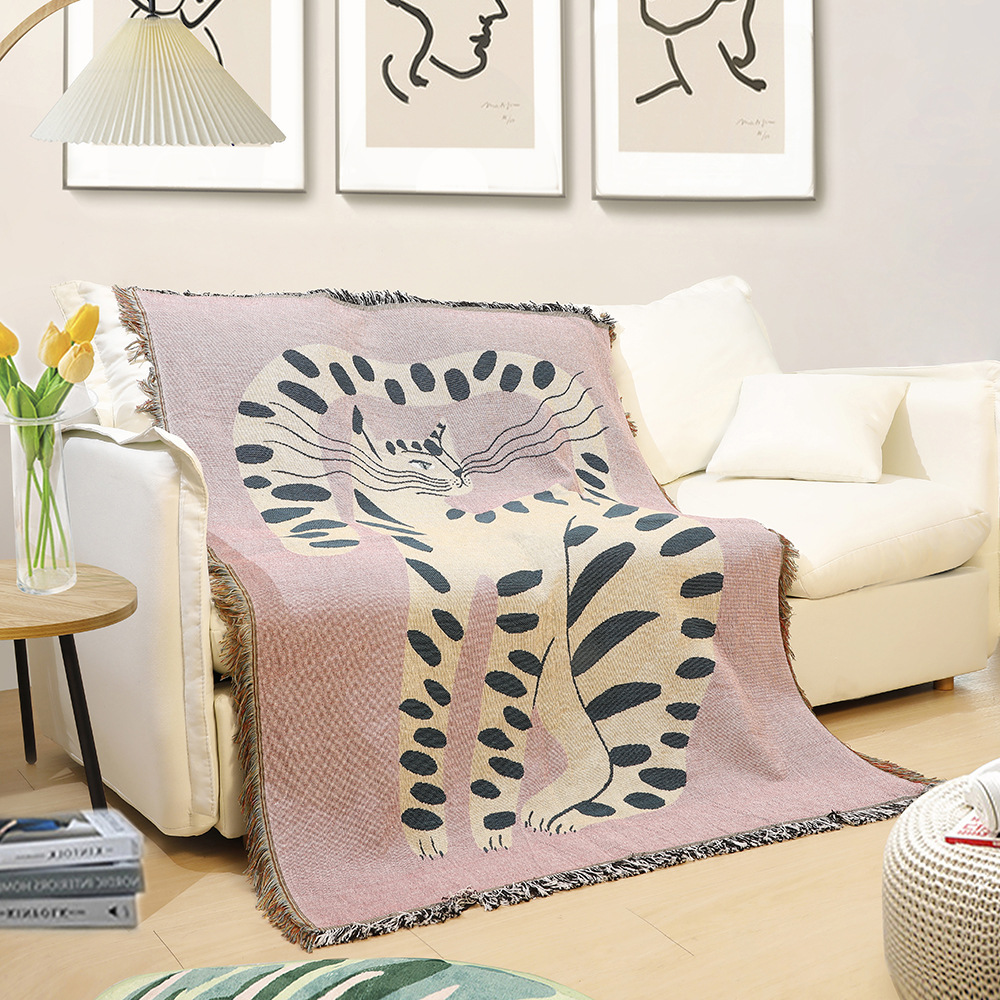 Koc w stylu boho z abstrakcyjn – Boho Throw Blanket Fringe recenzja i cena